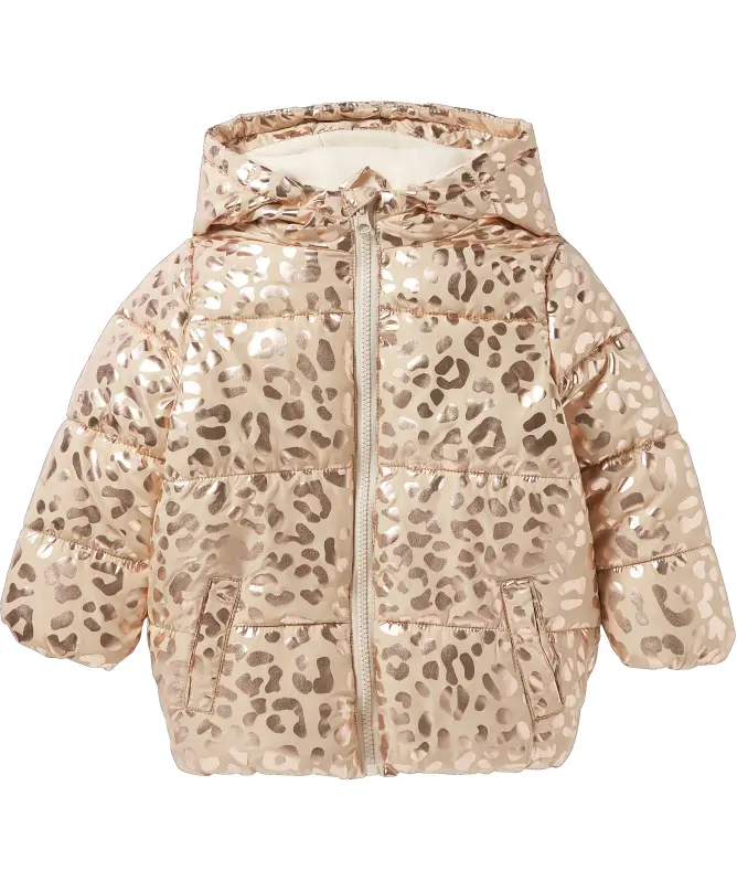Steppjacke mit glänzendem Muster