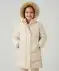Prošívaný kabát smetanová barva přírodní bílá