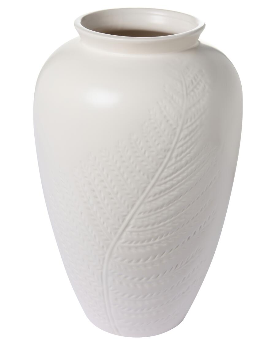 Keramikvase mit Struktur creme