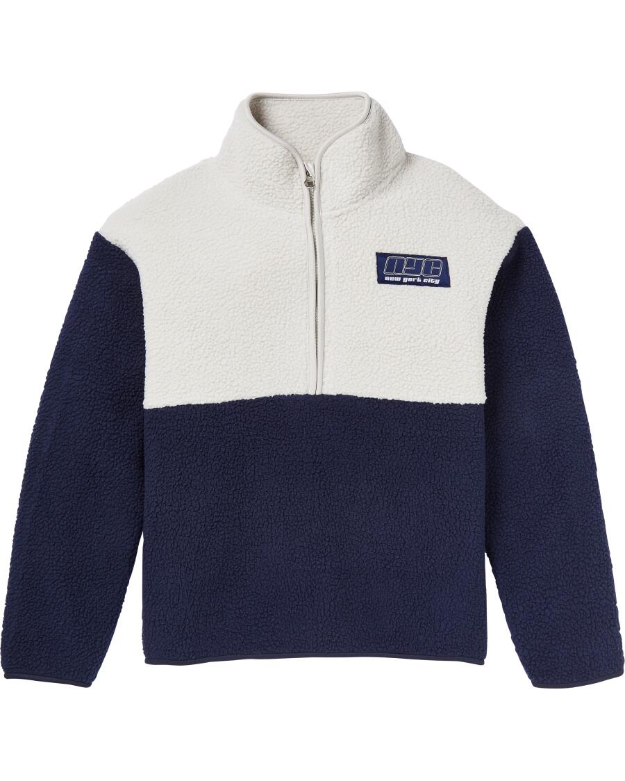 Sweter z polaru ze stójką jasnoszary