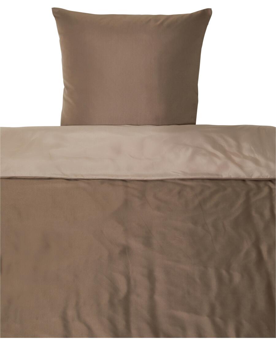 Mikrofaser-Wendebettwäsche Beige