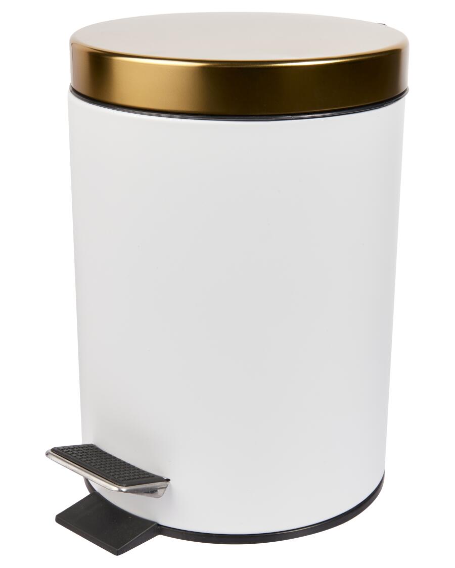 Mülleimer Weiß/gold