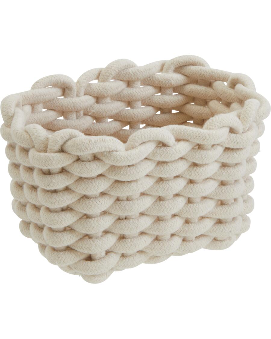 Aufbewahrungskorb Kordeln Beige