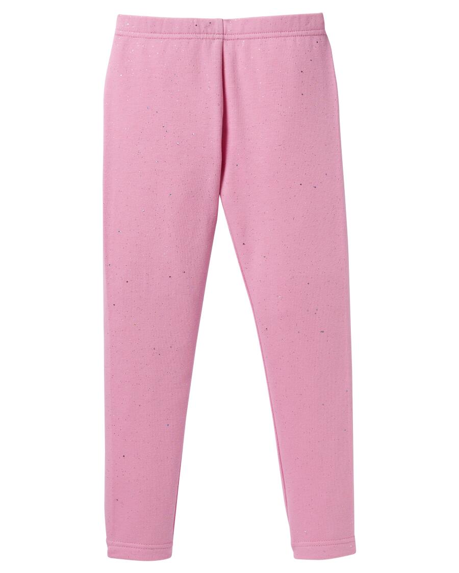 Legginsy termiczne z brokatem pink
