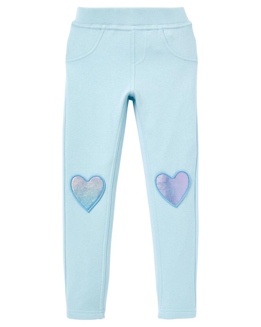Thermo-Leggings mit Herzen hellblau