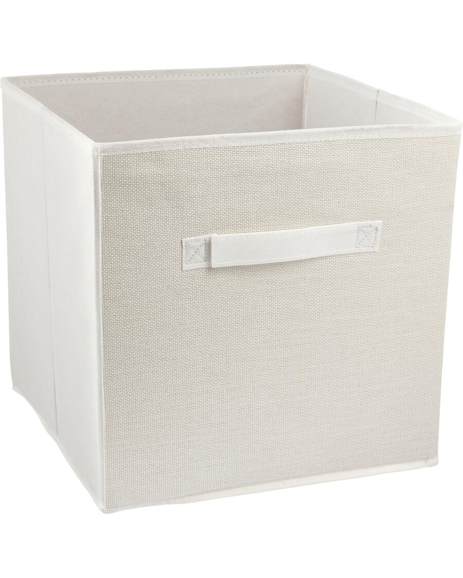 Úložný box lněný bílá