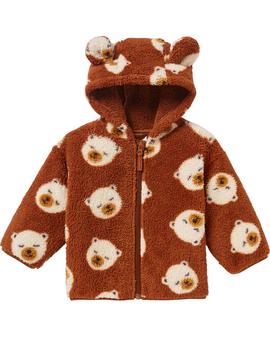 Teddyjacke mit Bären hellbraun