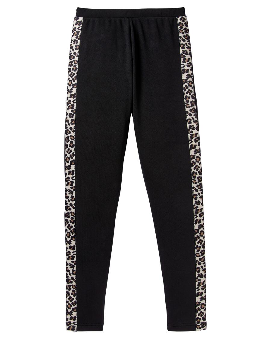 Leggings mit Seitenstreifen schwarz