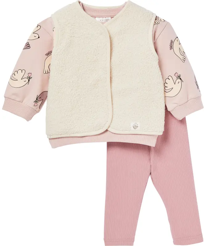 Weste + Sweatshirt + Leggings