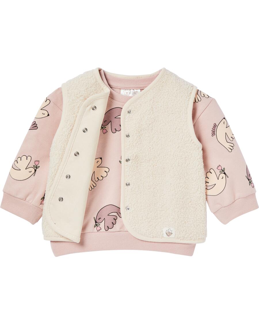 Kamizelka + bluza + legginsy Teddykopf_Baby, zestaw 3- częściowy