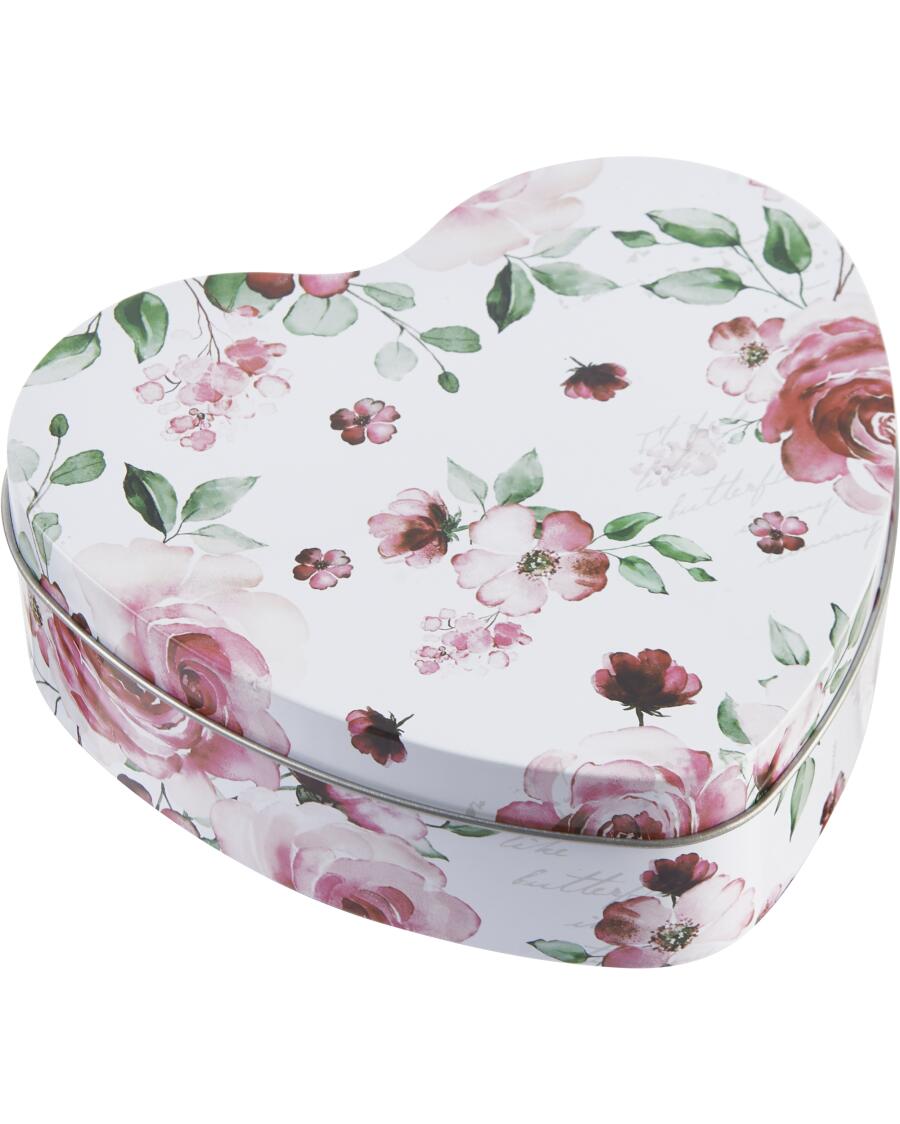 Vorratsdose mit Blumenmuster rot