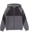 Sport-Sweatjacke mit Nylon-Einsätzen grau