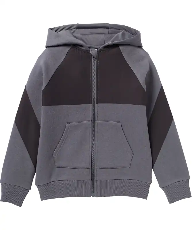 Sport-Sweatjacke mit Nylon-Einsätzen