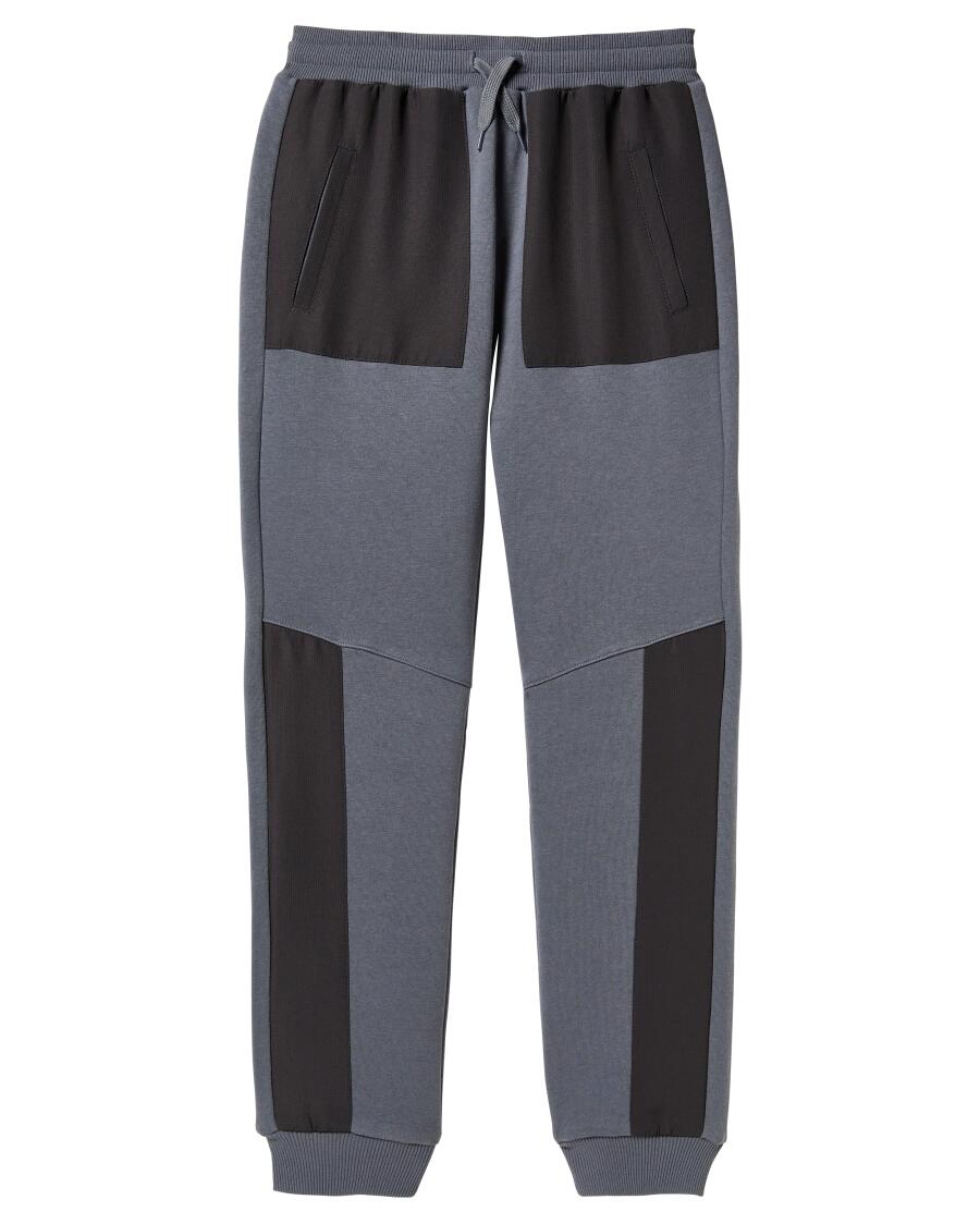 Jogginghose mit Nyloneinsätzen grau