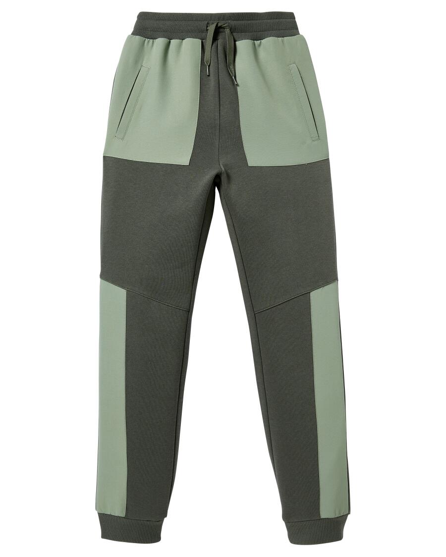 Jogginghose mit Nyloneinsätzen Khaki
