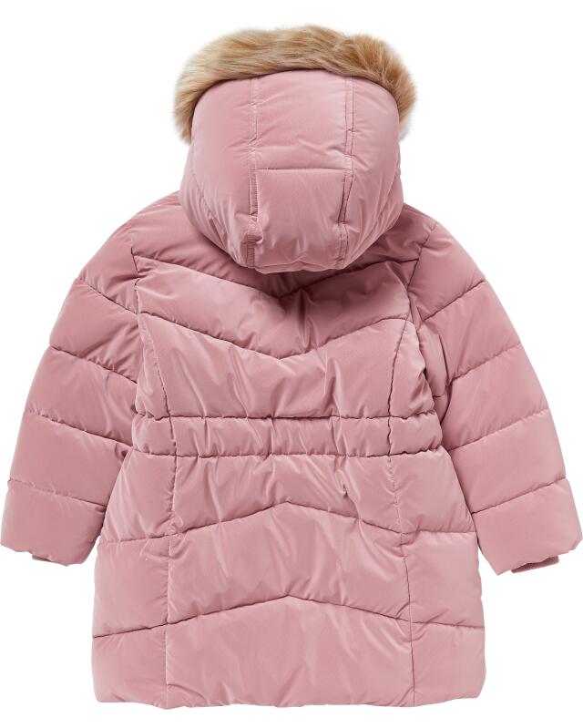 Padded quilted coat in velvet look for girls, pink (KiK Wattierter Steppmantel in Samtoptik (rosa)) — KiK, authentic German product in Morocco