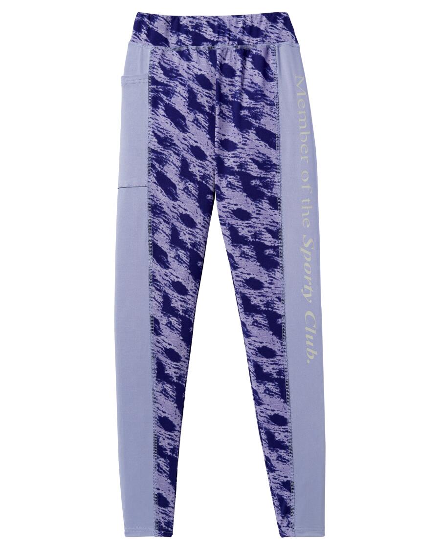 Sport-Leggings mit Kontrasteinsätzen lila