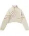 Sportjack met contrasterende stiksels beige