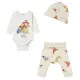 Baby mutsje + rompertje + broekje