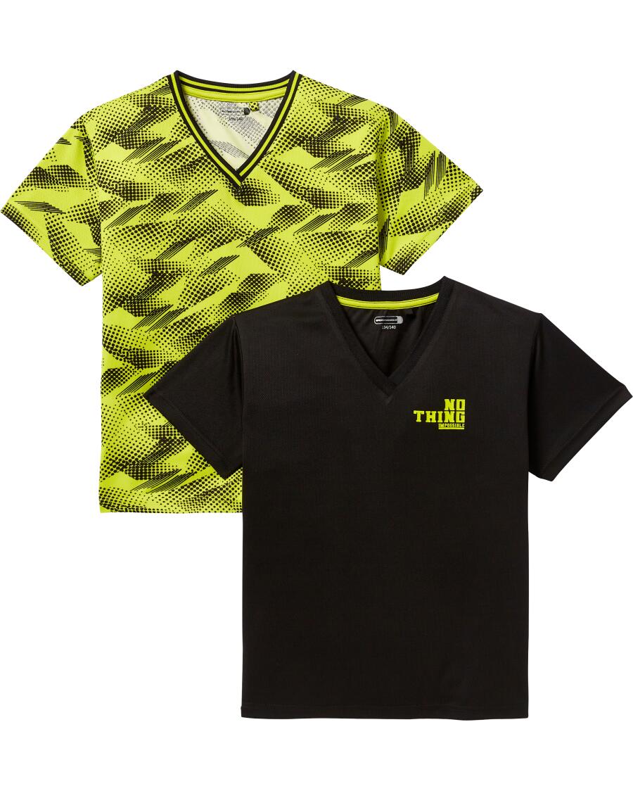 Sport-Trikotshirt schwarz/schwarz bedruckt
