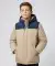 Gewatteerd jack met capuchon naturel