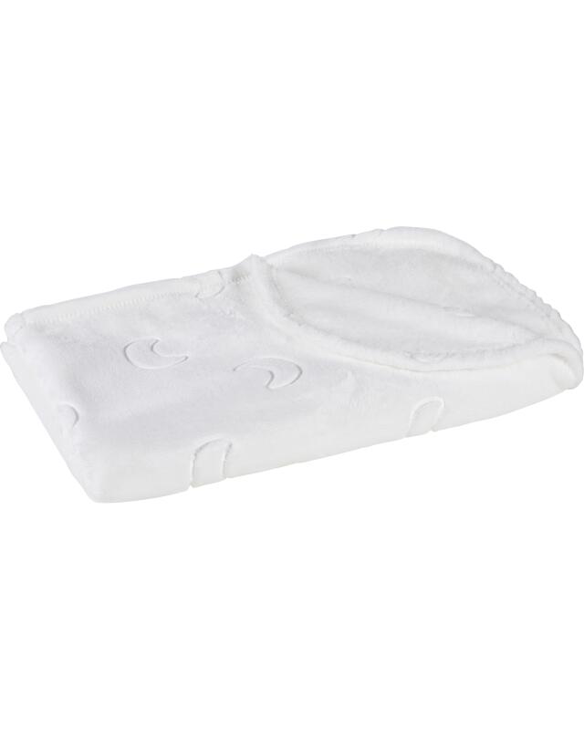 Couverture bébé en polaire garçon, blanc cassé (KiK Babydecke aus Fleece (offwhite)) — KiK, produit allemand authentique au Maroc