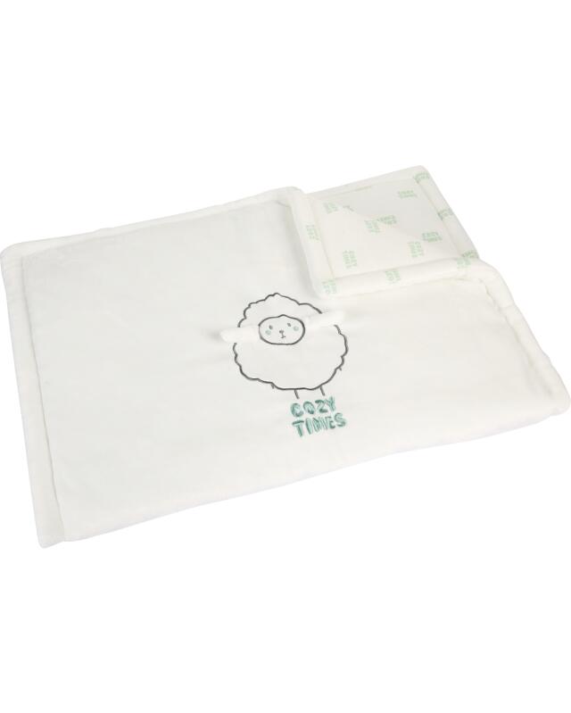 بطانية مطرزة للرضيع، أبيض كسري (KiK Babydecke mit Stickereien (offwhite)) — KiK, منتج ألماني أصلي في المغرب