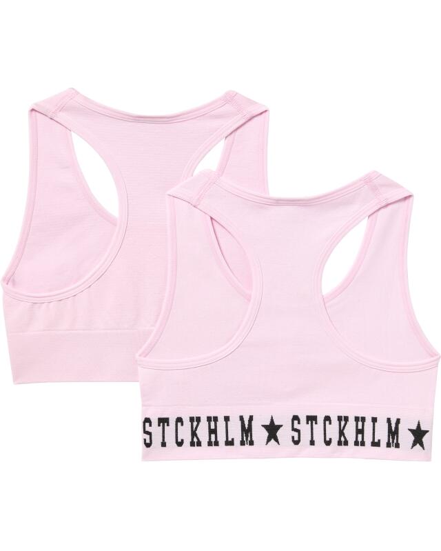 Bralettes with lettering for girls, pink (KiK Bustiers Schriftzug (rosa)) — KiK, authentic German product in Morocco