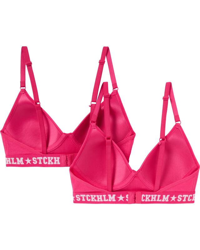 Soutiens-gorge souples à inscriptions fille, rose vif (KiK Soft-BHs mit Schriftzügen (pink)) — KiK, produit allemand authentique au Maroc