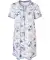 Nachthemd gebloemd wit bedrukt