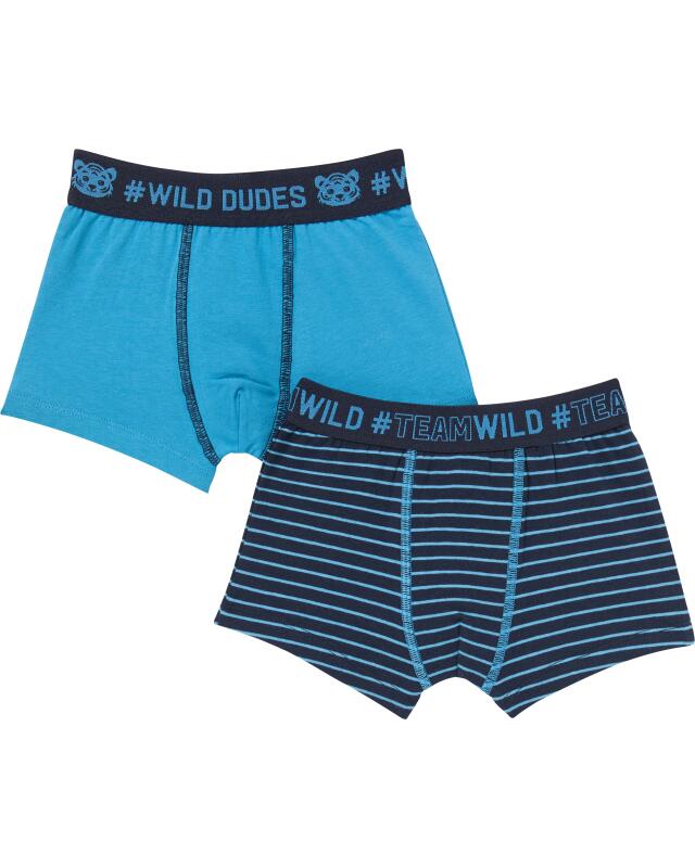 Boxers rétro à coutures contrastées garçon, bleu marine — KiK, produit allemand authentique au Maroc
