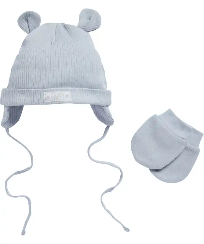 Newborn Mütze + Handschuhe