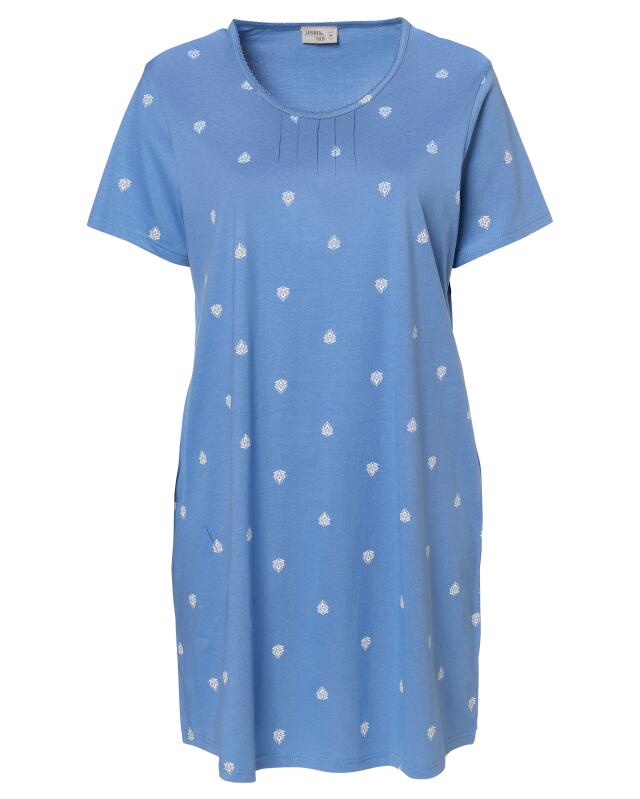 Chemise de nuit à nervures femme, bleu — KiK, produit allemand authentique au Maroc