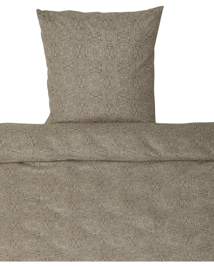Polycotton-Bettwäsche Ornamente grau