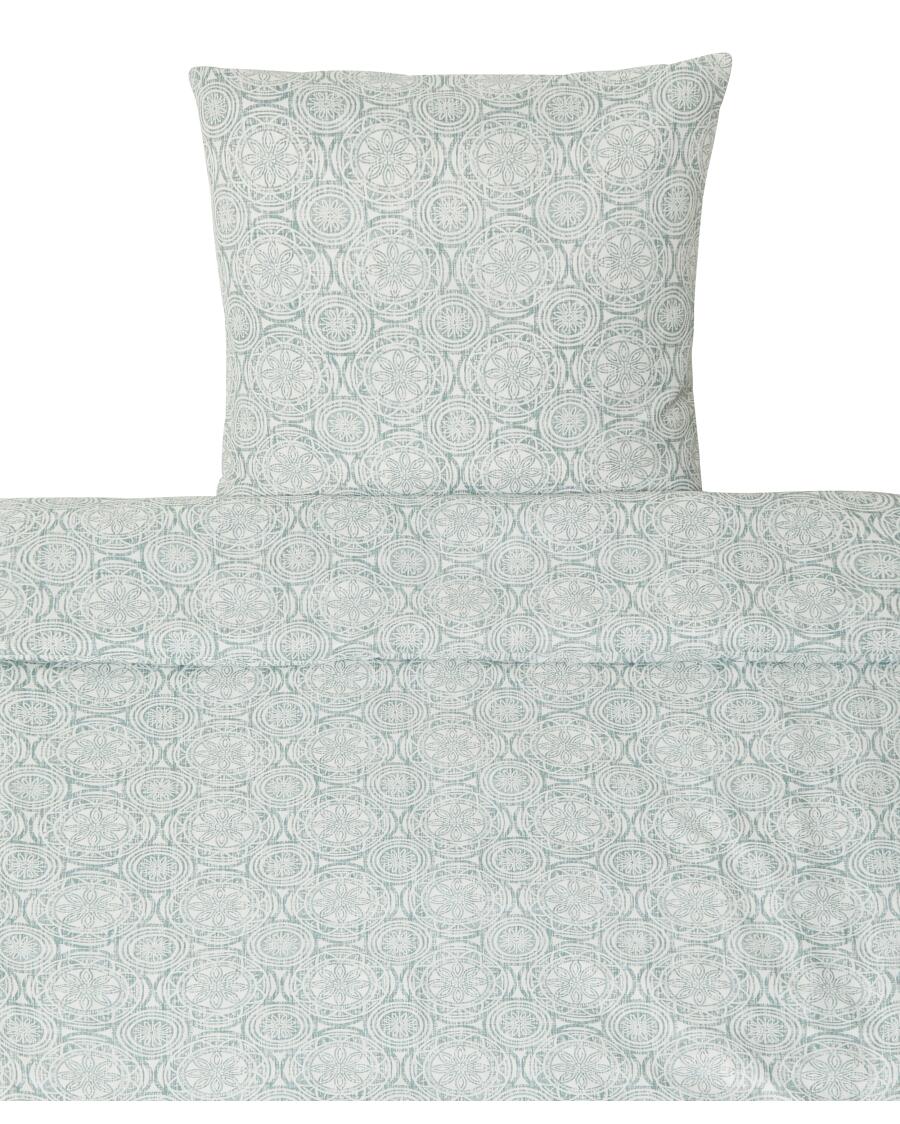 Polycotton-Bettwäsche Ornamente petrol