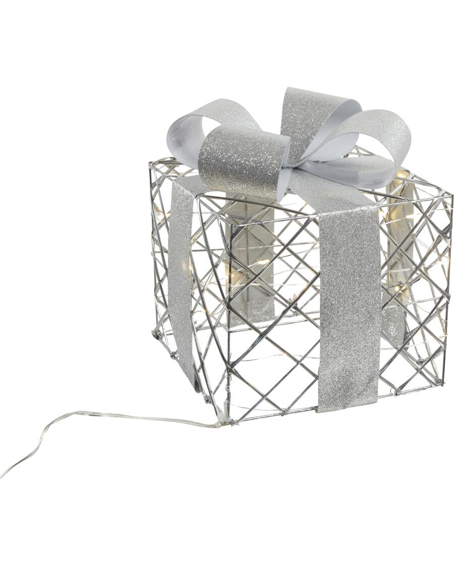 LED-Geschenk Weihnachten silber