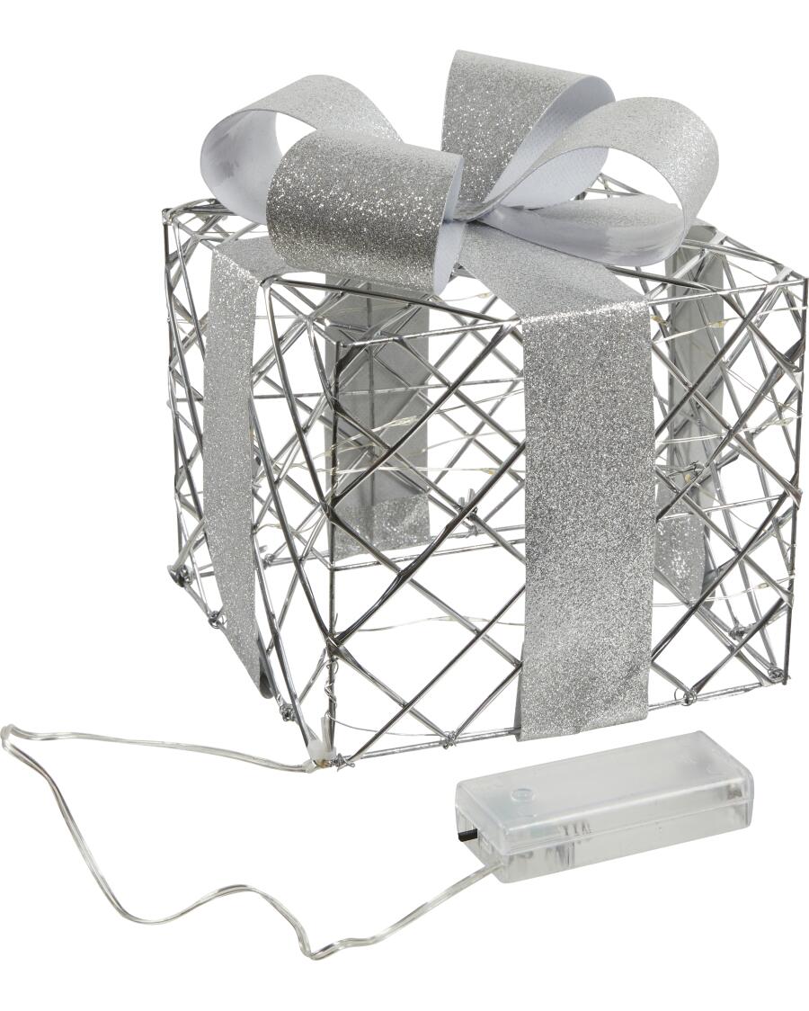 Świąteczny prezent LED ok. 15 x 15 x 17,5 cm