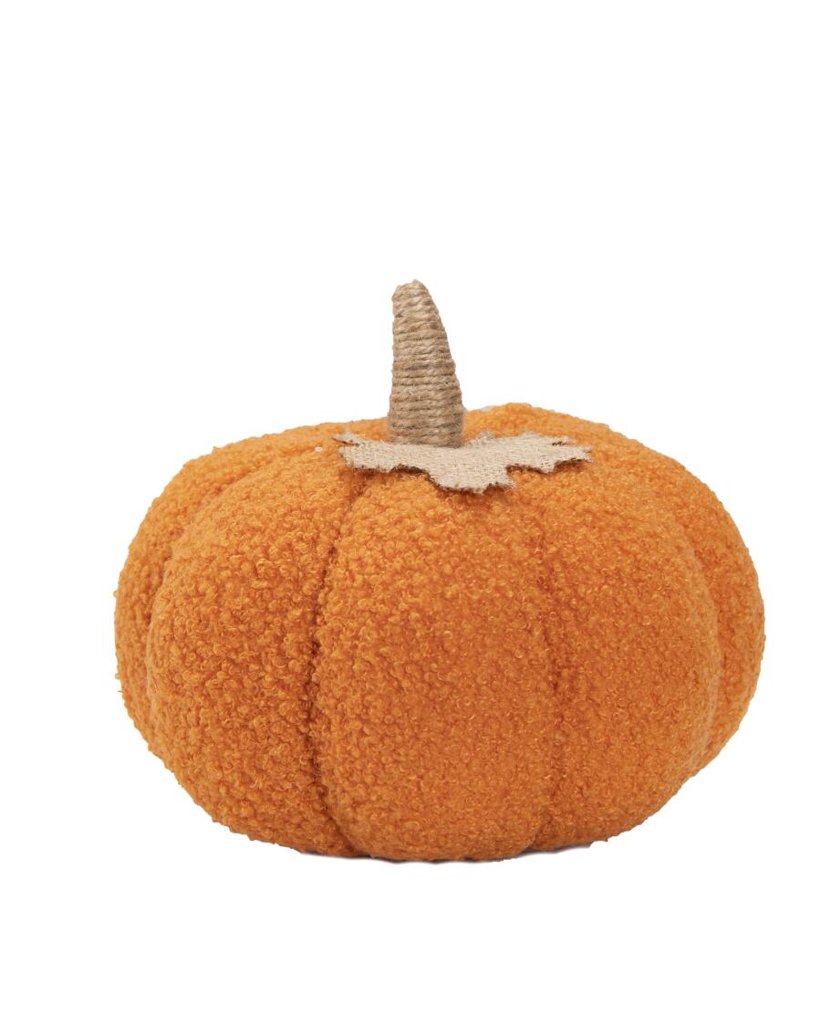 Pompoen bouclé Decoratie oranje