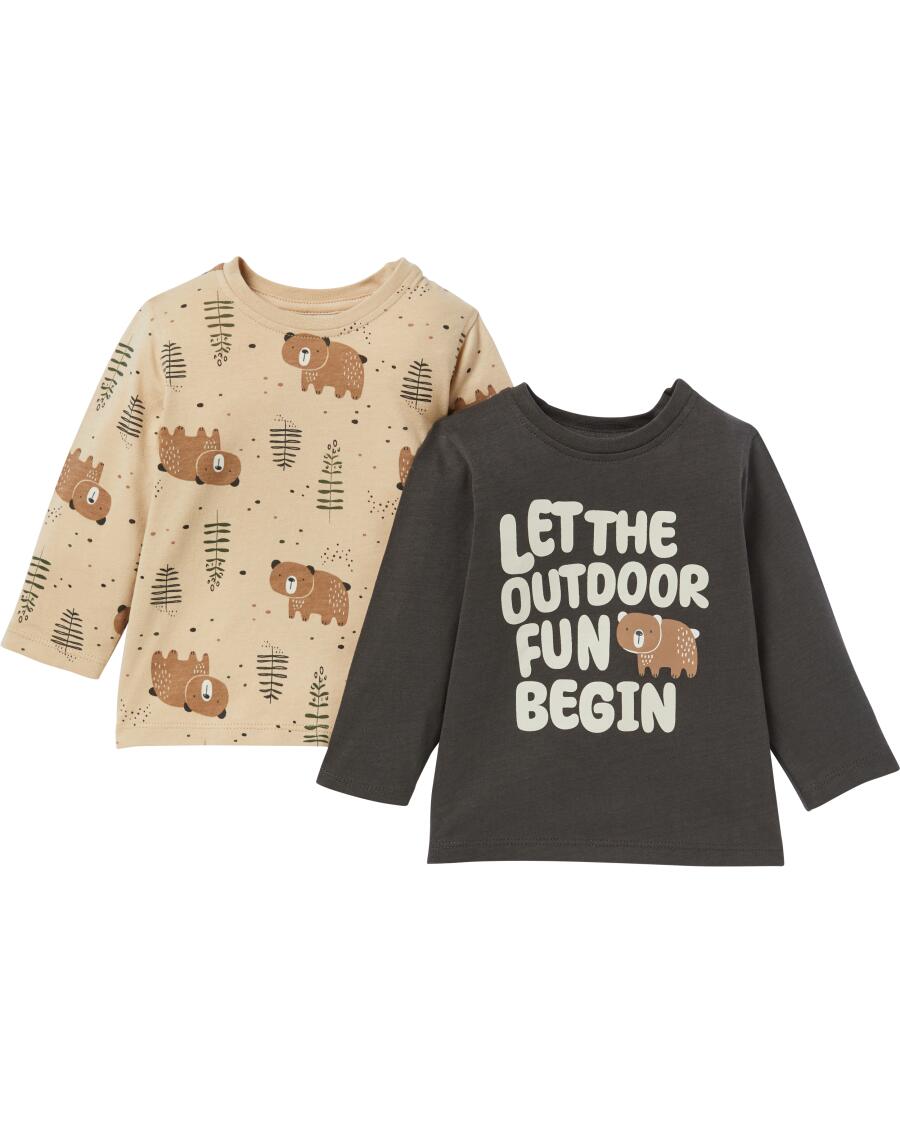 Langarmshirts Bären dunkelbraun