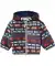 Gemusterte Teddyjacke dunkelblau