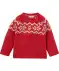 Norweger-Strickpullover rot/pink