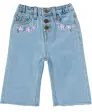 Jeans mit Blumenstickereien