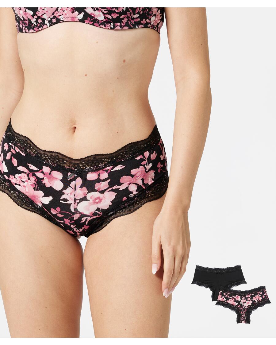 Pantys Blumen rosa bedruckt