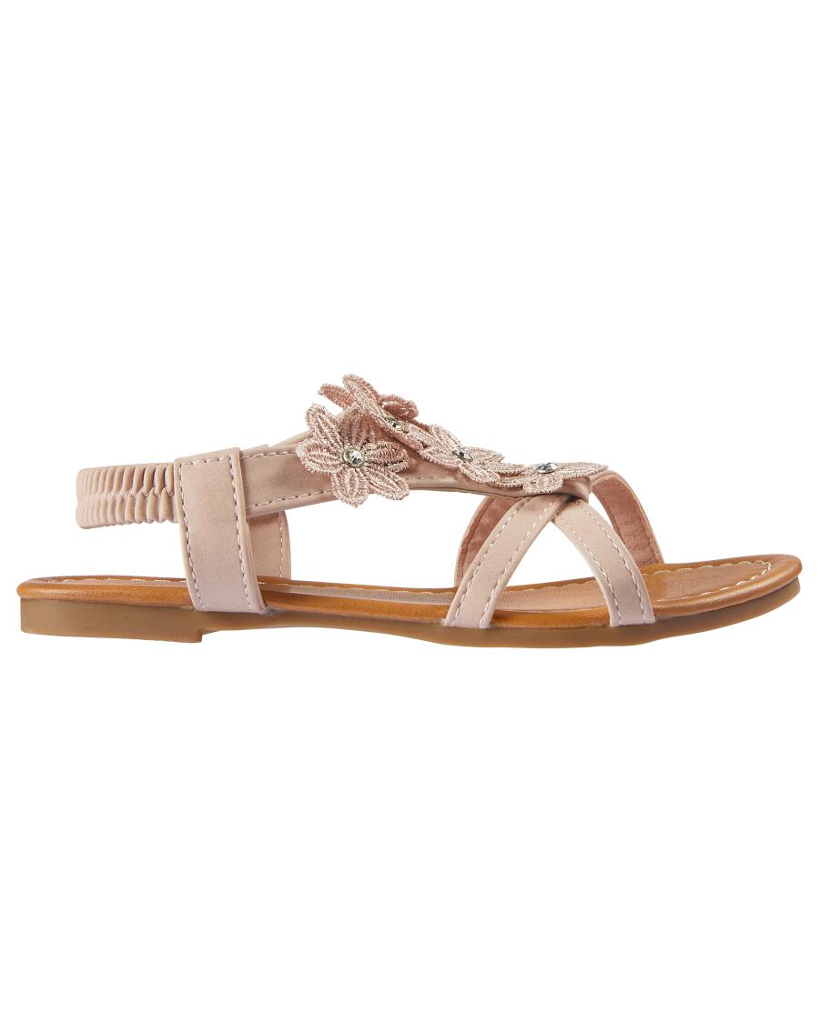 Sandalen mit Blumen rosa