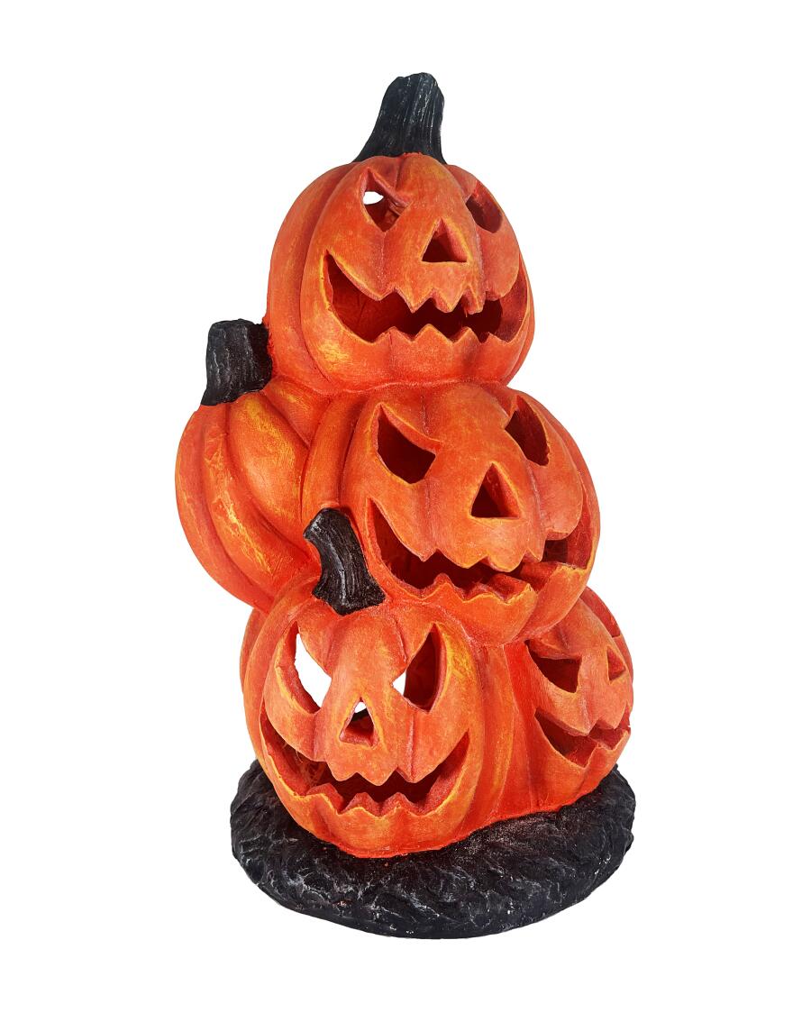 Halloween svícen na čajovou svíčku oranžová