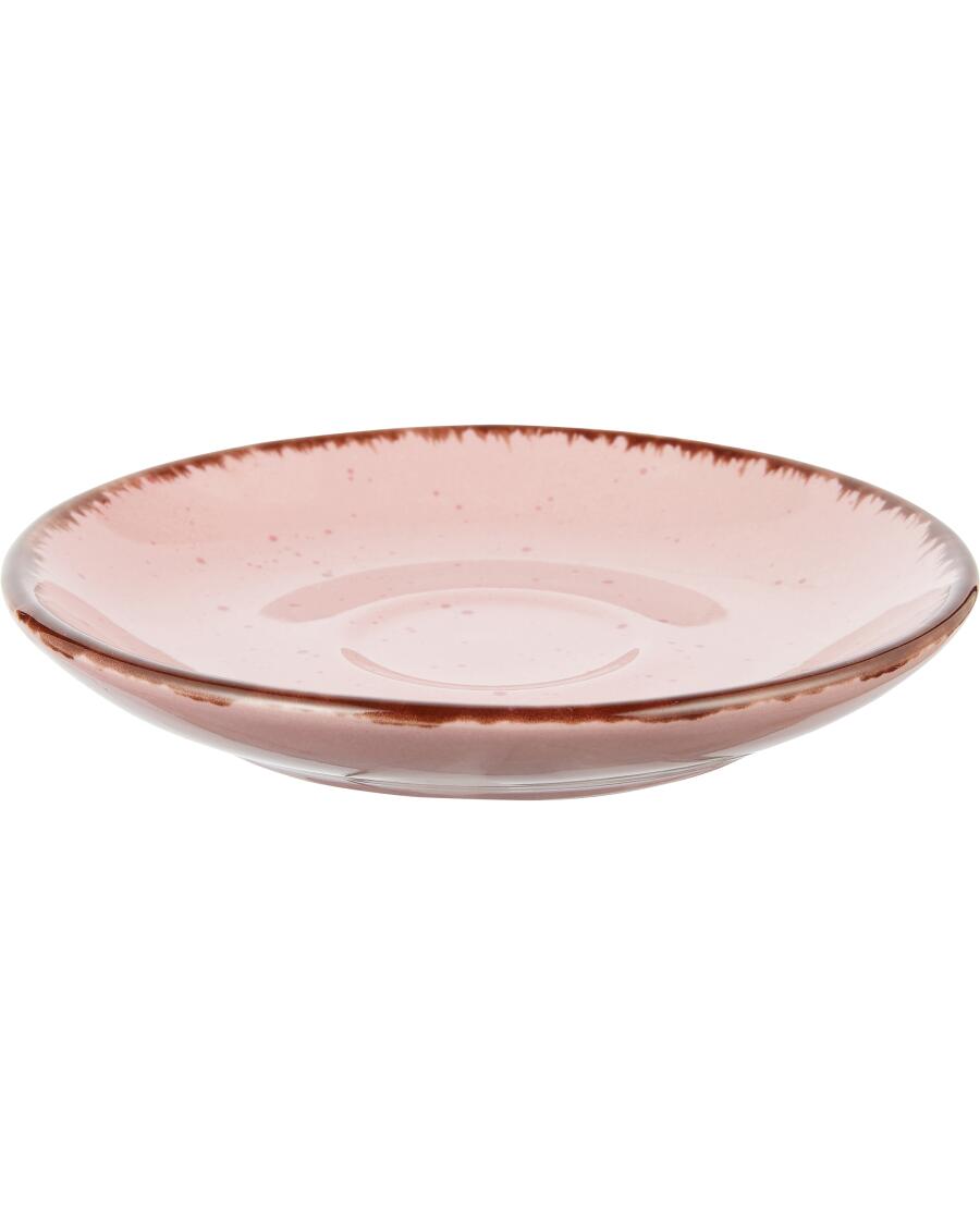 Espressountertasse gesprenkelt rosa
