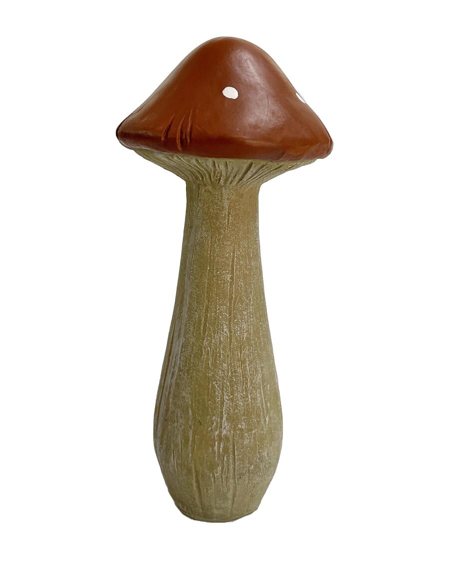 Deko-Pilz Herbst dunkelrot
