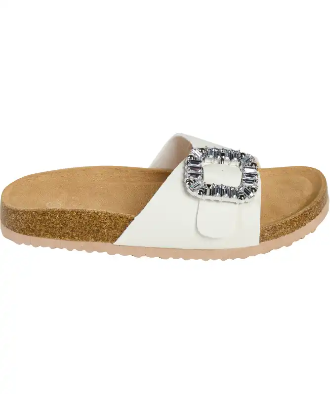 Pantoletten mit Strasssteinen