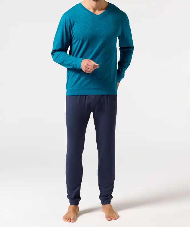 Pyjama mit Rippbündchen