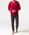 Pyjama mit Rippbündchen dunkelrot